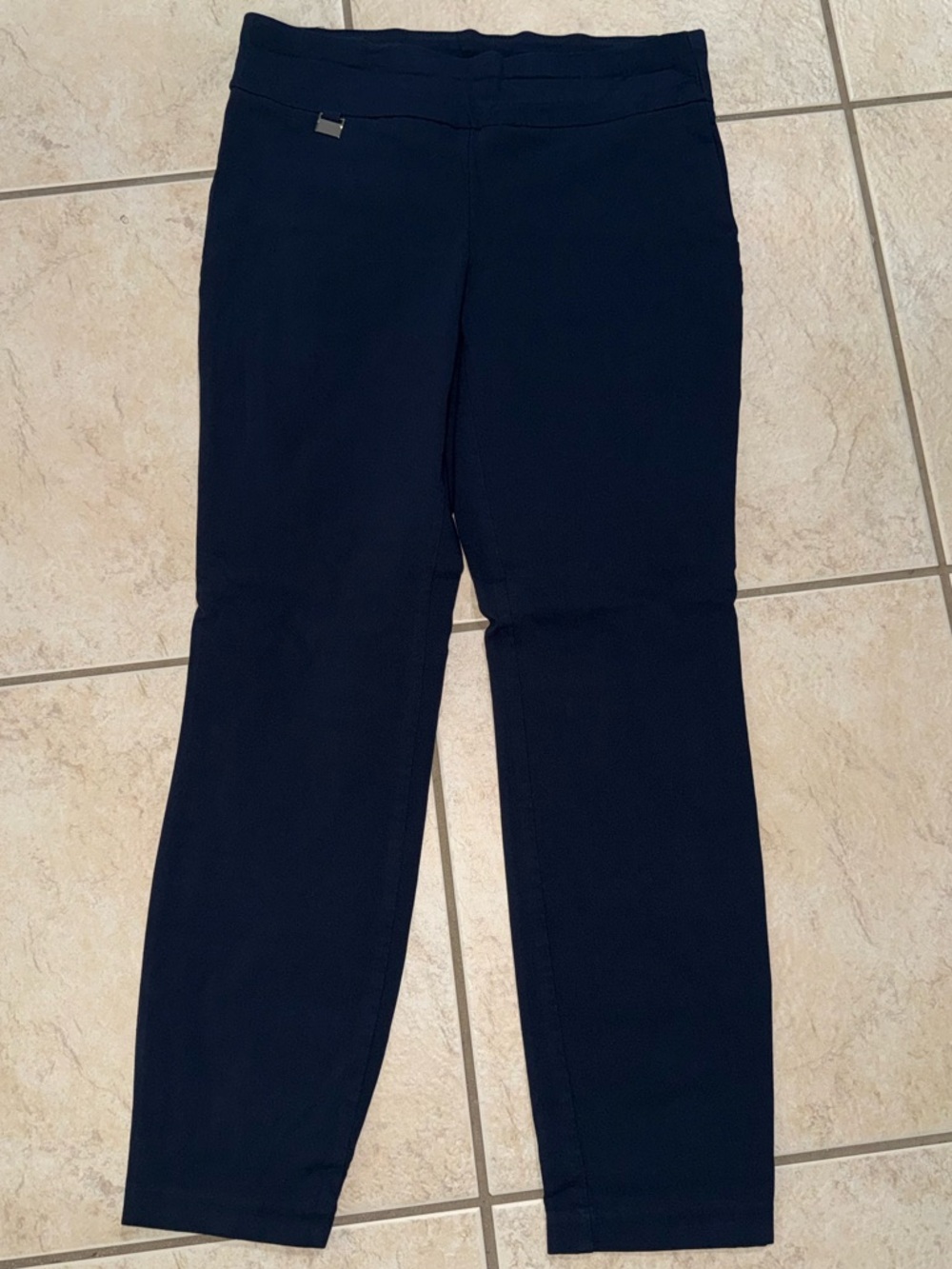 Alfani Navy Pull-On Slim dress Pants Sz 8